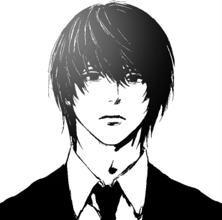 Anime PFP Black and White