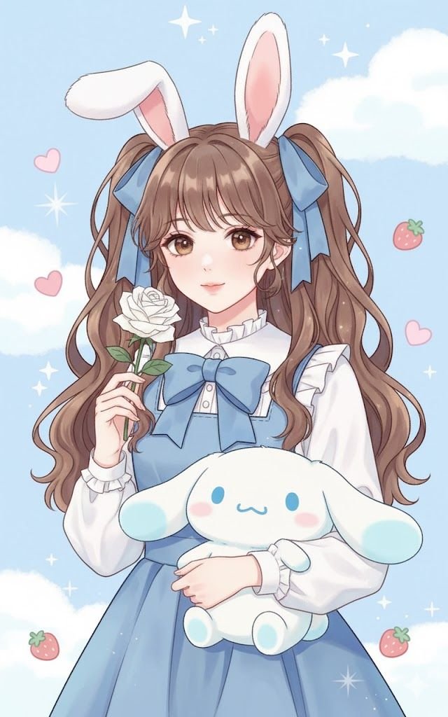 Cute Cinnamoroll Anime Girl
