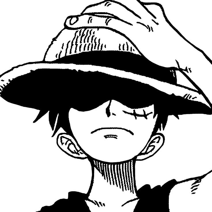 Luffy PFP Black And White