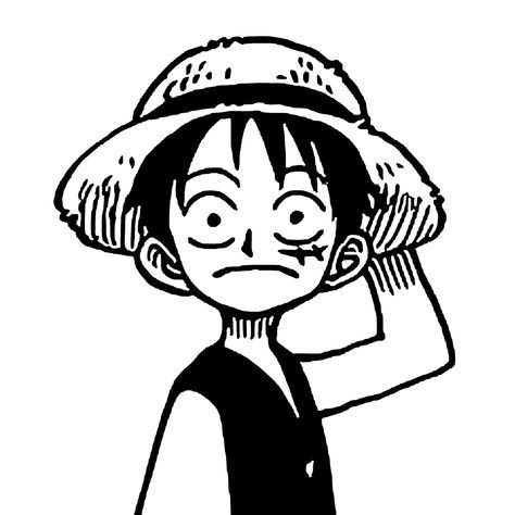 Luffy PFP Black And White