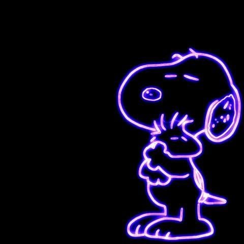 Neon Aesthetic Cute Snoopy PFP