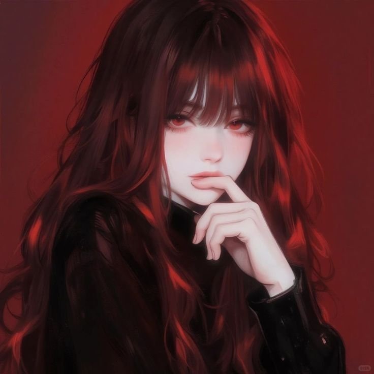Red PFP Aesthetic Girl