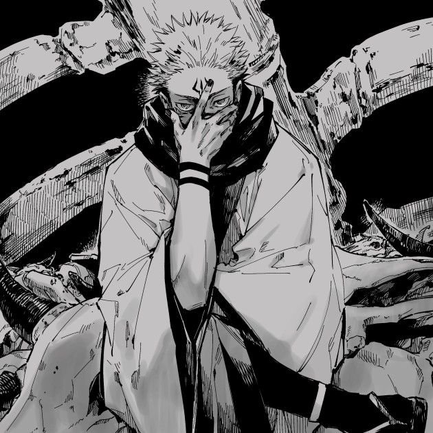 Sukuna PFP Black and White