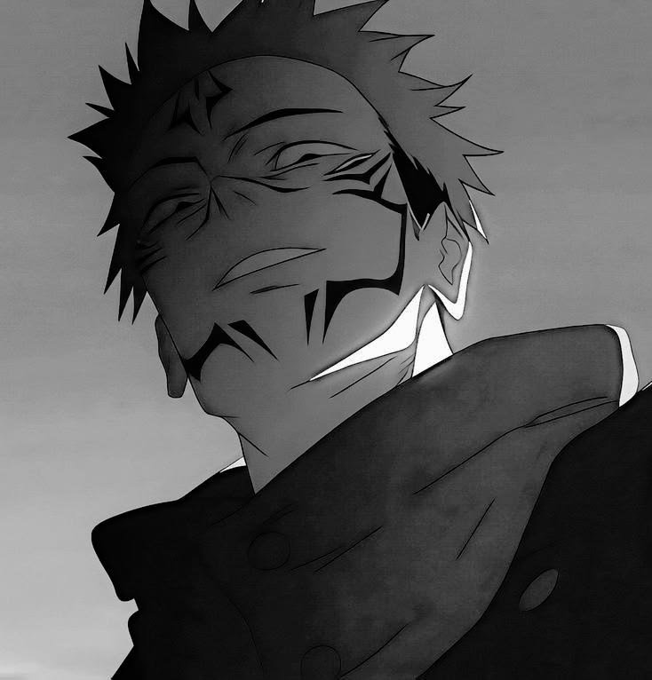Sukuna PFP Black and White