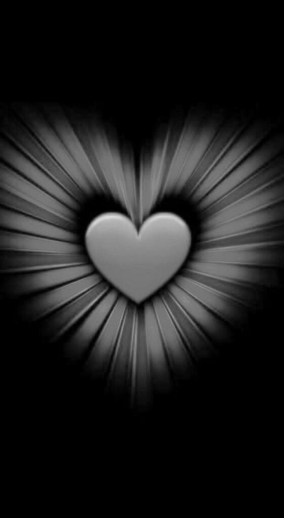 Aesthetic Heart Wallpaper Black and White