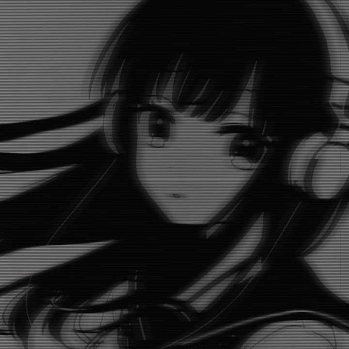 Anime Girl Black and White PFP Aesthetic