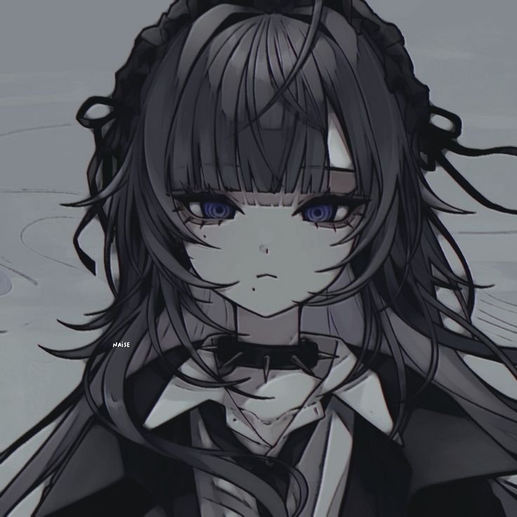 Anime Girl Black and White PFP Aesthetic