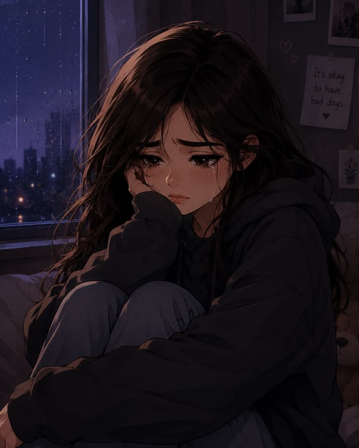 Anime Sad Girl Crying