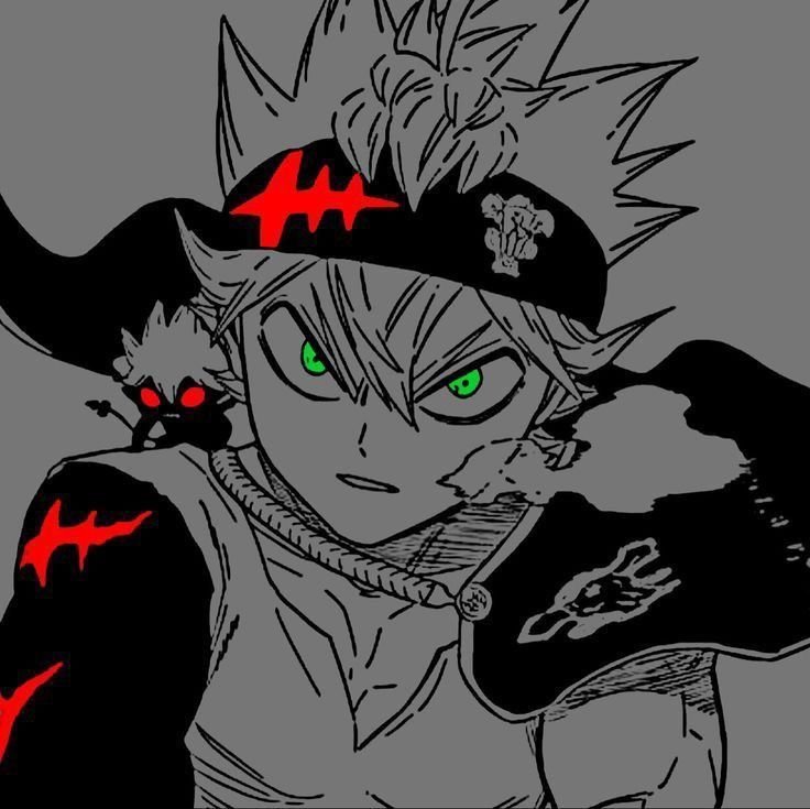 Asta PFP Black And White and Dark Asta PFP