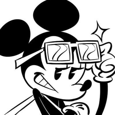Black And White Mickey Mouse PFP