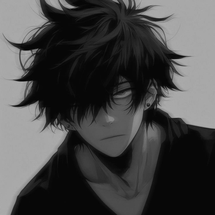 Black Sad Anime PFP
