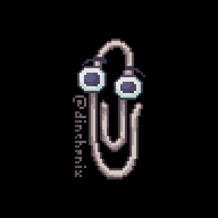 Clippy PFP Black Background