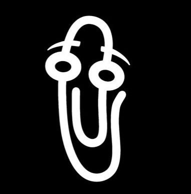Clippy PFP Black Background