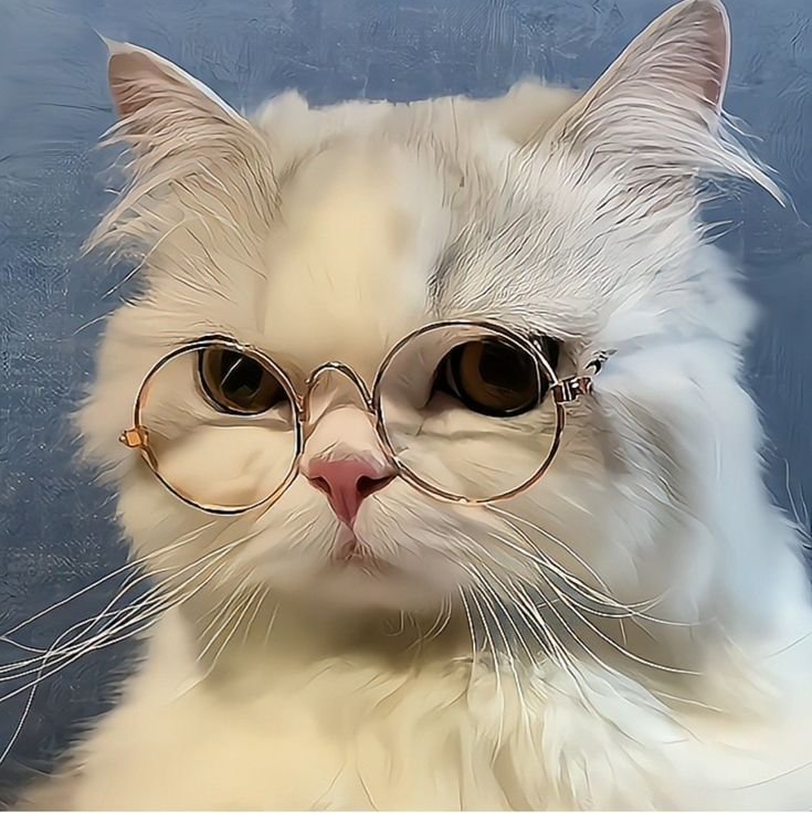 Cute Cat PFP With Glasses