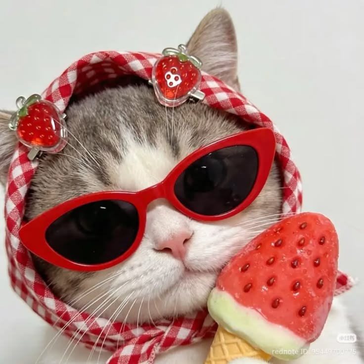 Cute Cat PFP With Glasses