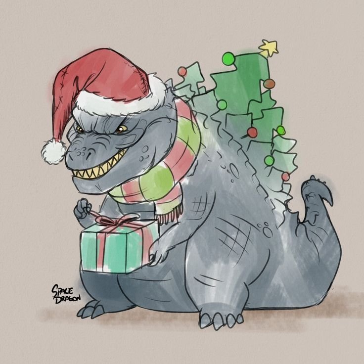 Godzilla Christmas PFP