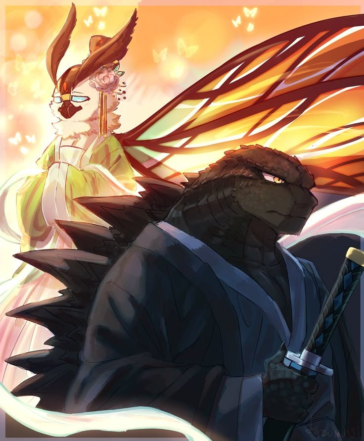 Godzilla and Mothra Matching PFP