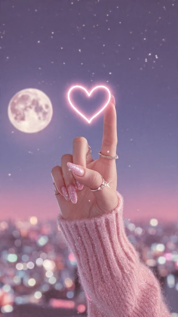Heart Wallpaper Aesthetic Girl