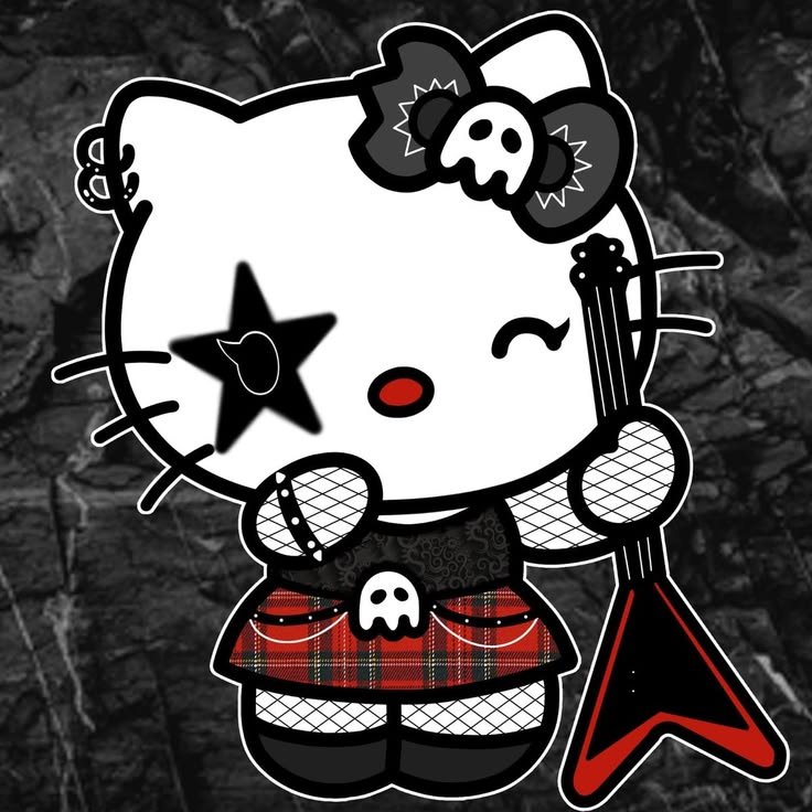 Hello Kitty Goth PFP