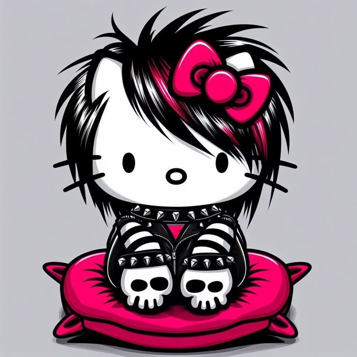 Hello Kitty Goth PFP