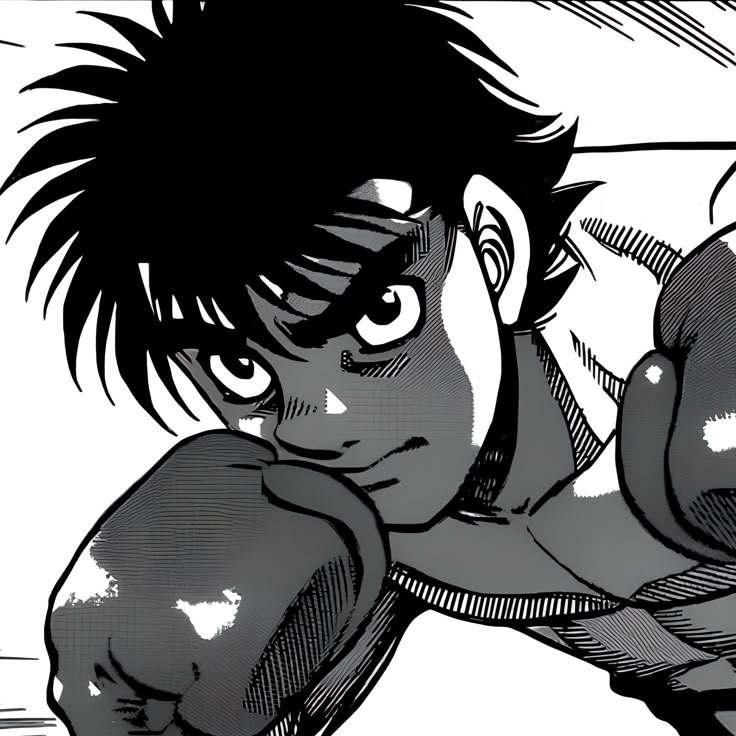 Ippo PFP Black and White