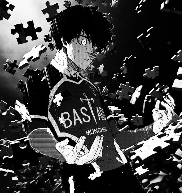Isagi PFP Black And White
