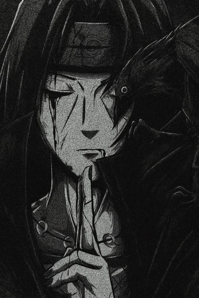 Itachi PFP Black And White