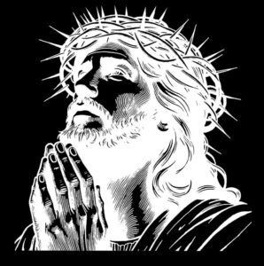 Jesus PFP Black And White Portrait
