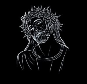 Jesus PFP Black And White Portrait
