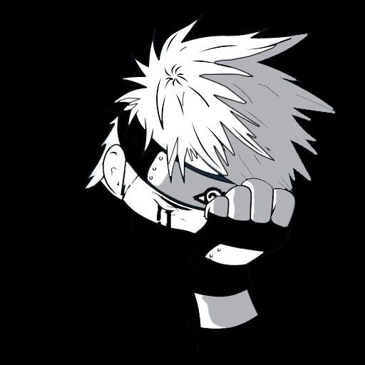 Kakashi PFP Black and White