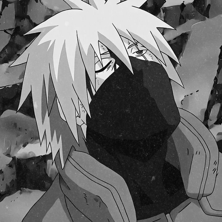 Kakashi PFP Black and White