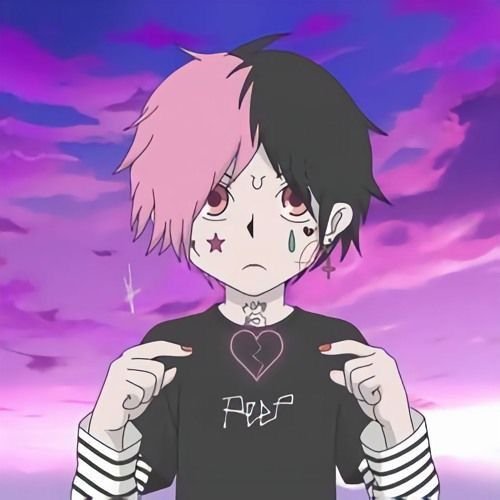 Lil Peep PFP Black And Pink