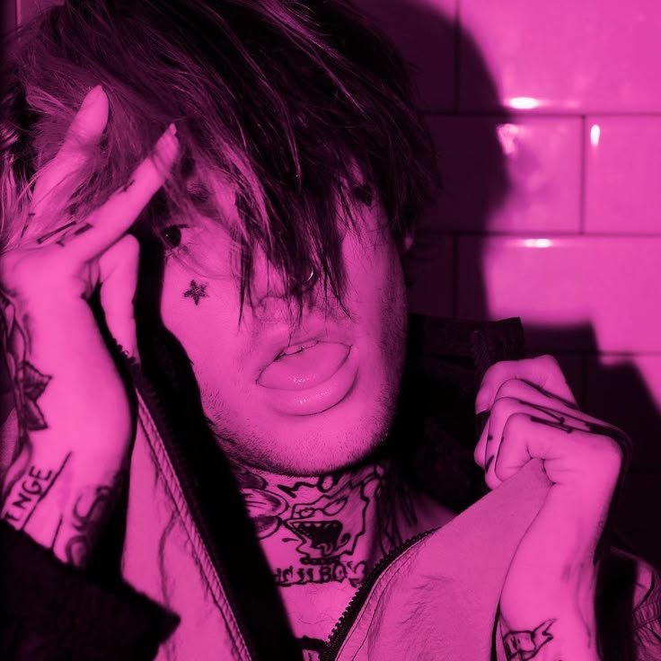 Lil Peep PFP Black And Pink