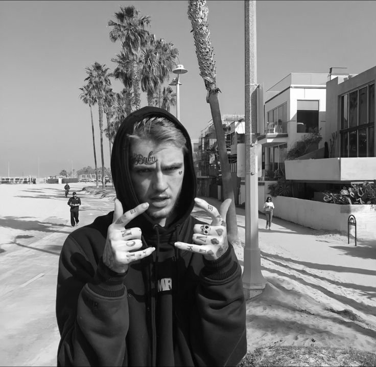 Lil Peep PFP Black And White