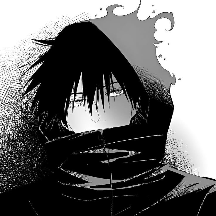 Megumi PFP Black And White