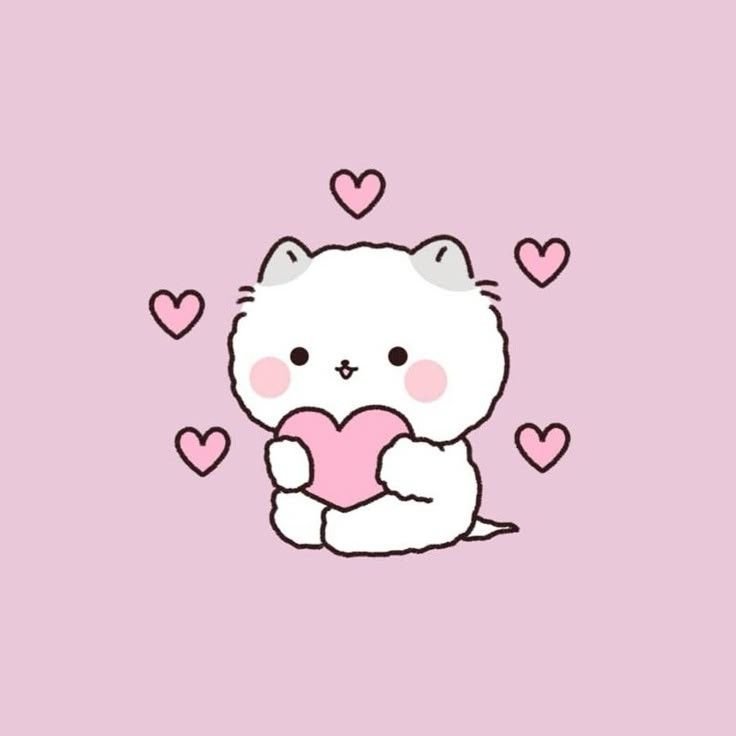 PFP Aesthetic Heart Cute Cat