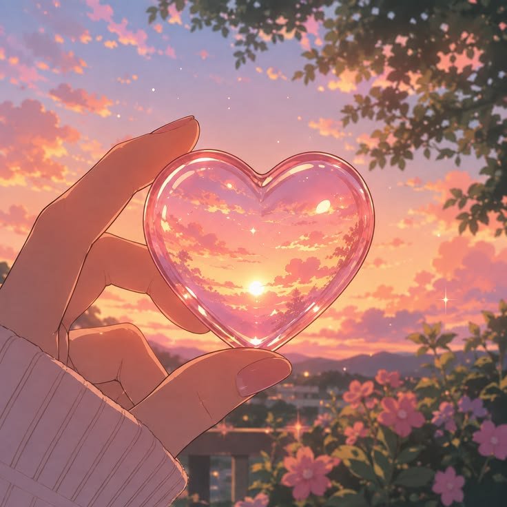 Pink Heart Aesthetic PFP Cozy Vibes