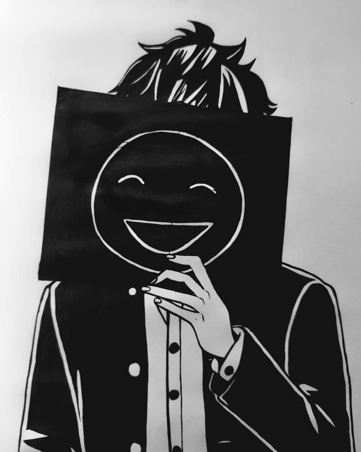 Sad Anime PFP Fake Smile