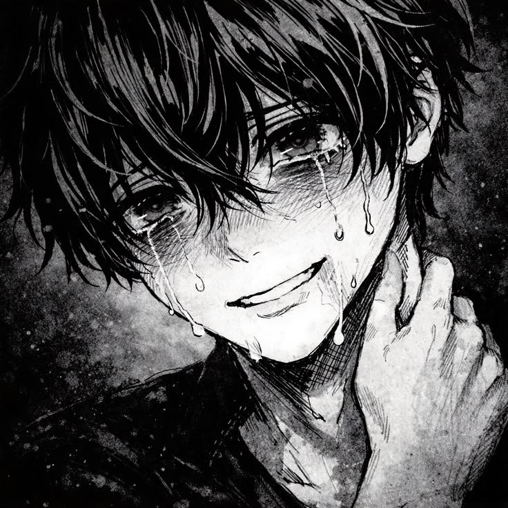Sad Anime PFP Fake Smile
