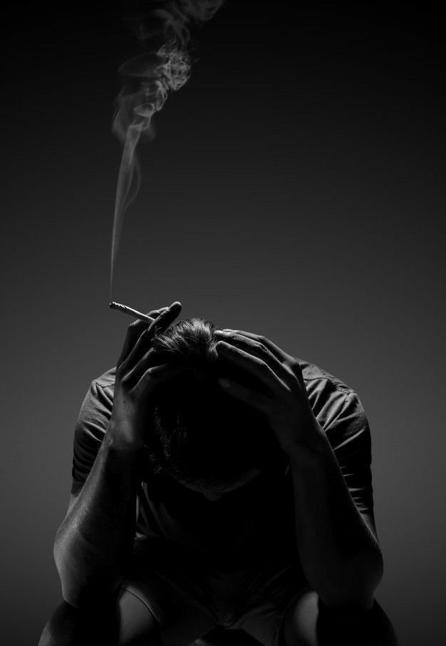Sad Smoking DP for WhatsApp