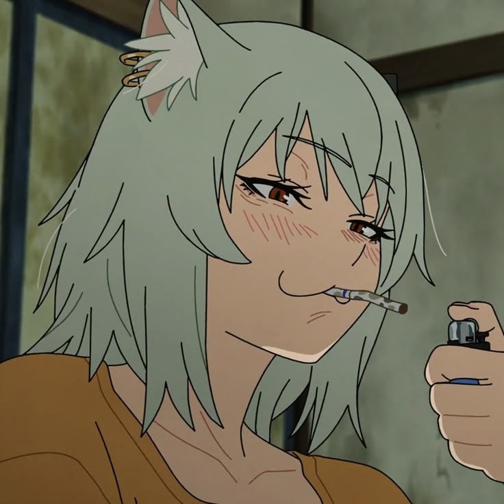 Smoking Anime Girl