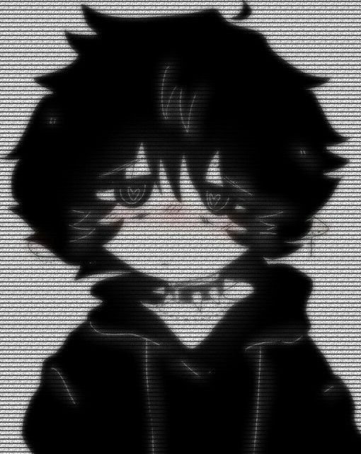 Femboy PFP Black and White 1